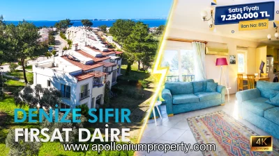 Fully Furnished Upper Floor 2+1 Corner Apartment for Sale in Apollonium